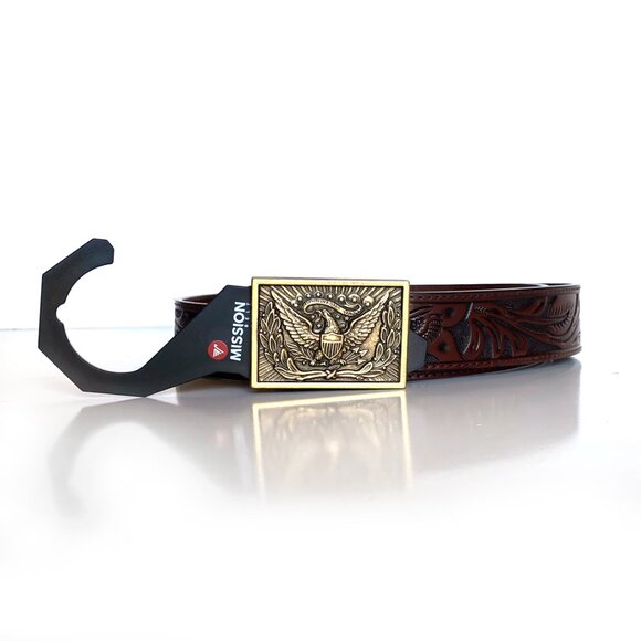 NEW Mission Western Collection Cowboy Leather Men's Belt - Picture 9 of 10
